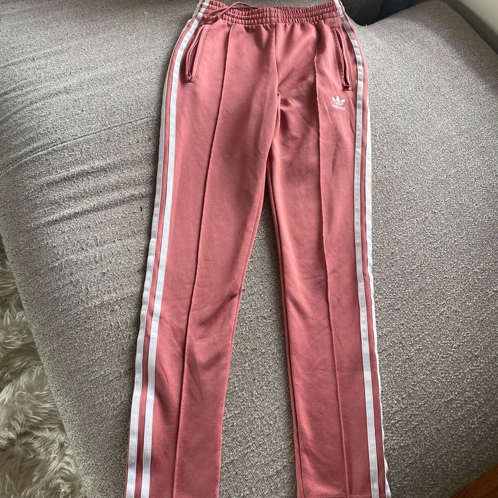 Women’s pink adidas trackpants